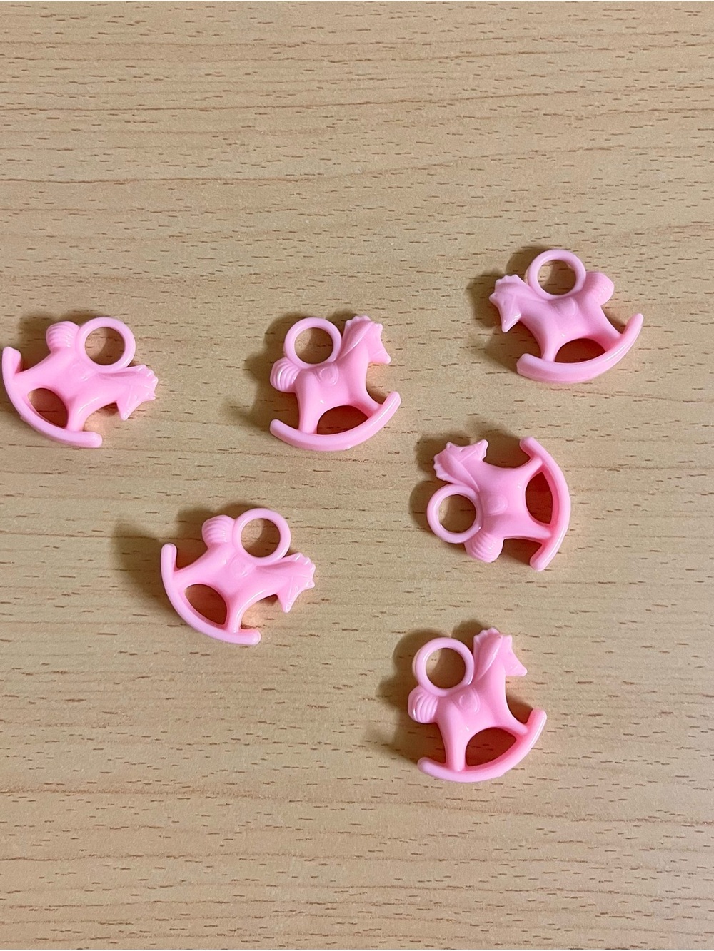 Baby Pink Rocking Horse Charms Cute DIY Jewelry Earrings Necklace Bracelet